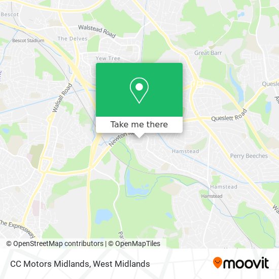 CC Motors Midlands map