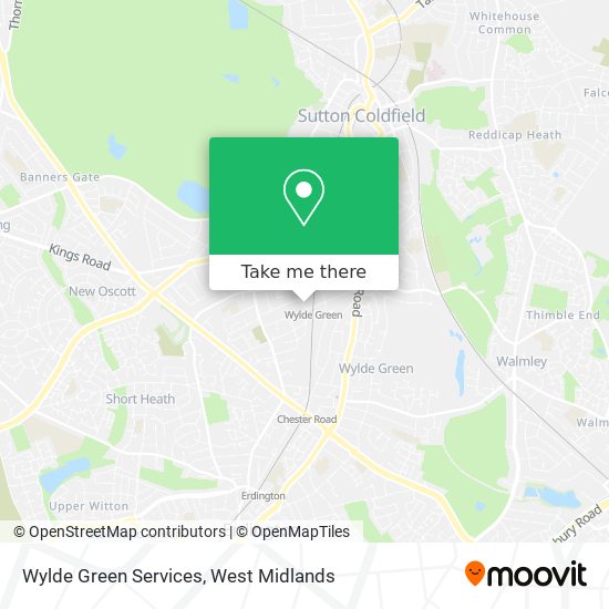 Wylde Green Services map