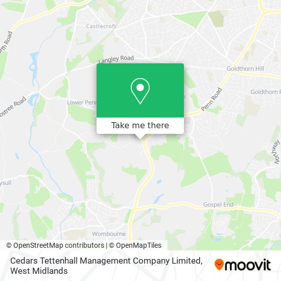 Cedars Tettenhall Management Company Limited map