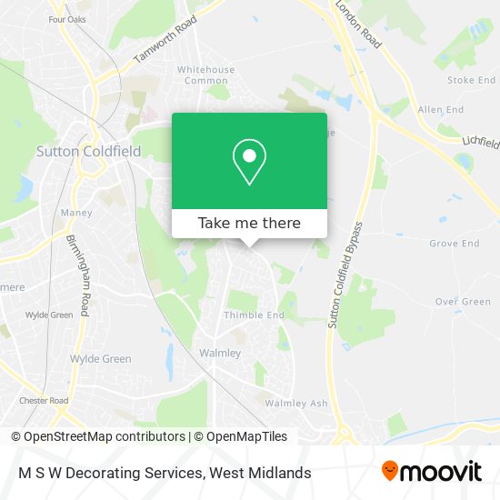 M S W Decorating Services map