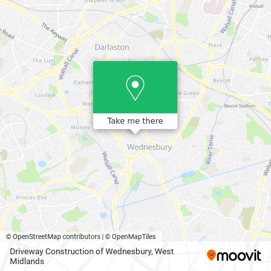 Driveway Construction of Wednesbury map