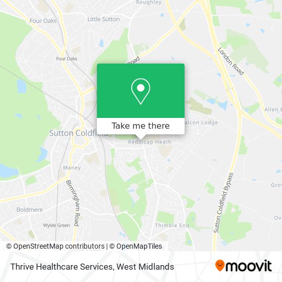 Thrive Healthcare Services map