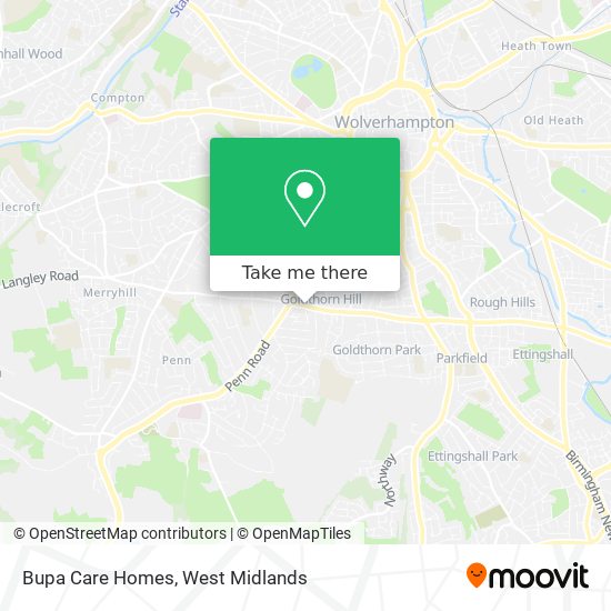 Bupa Care Homes map