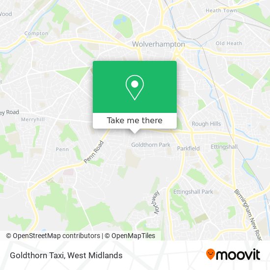 Goldthorn Taxi map