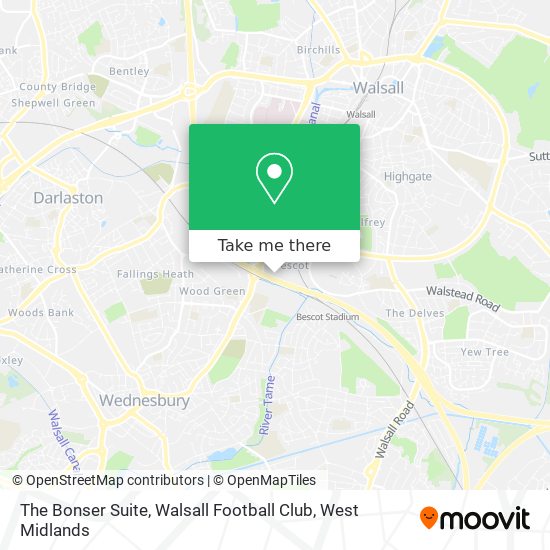 The Bonser Suite, Walsall Football Club map
