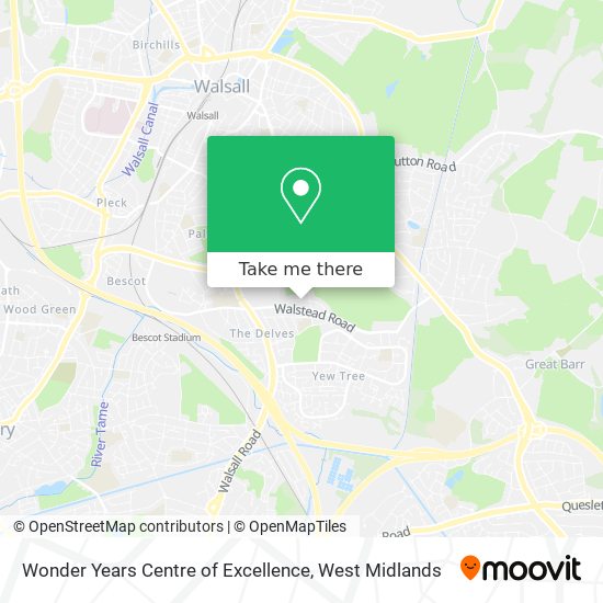 Wonder Years Centre of Excellence map