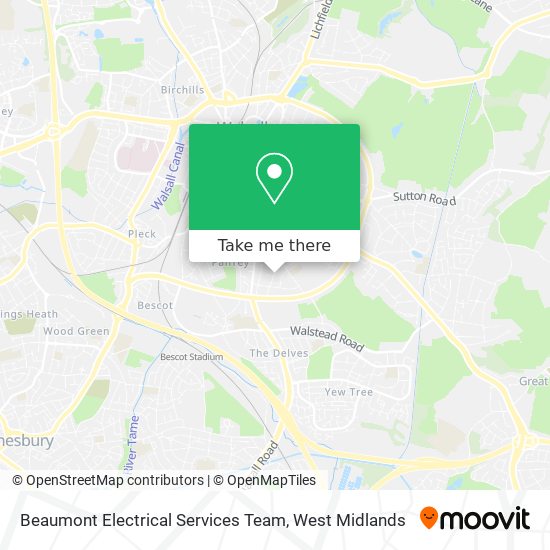 Beaumont Electrical Services Team map