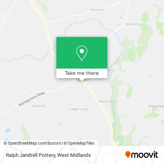 Ralph Jandrell Pottery map