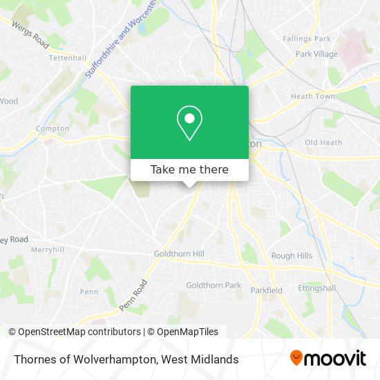 Thornes of Wolverhampton map