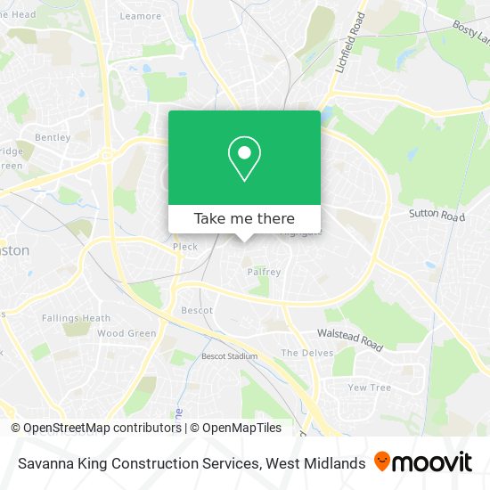 Savanna King Construction Services map
