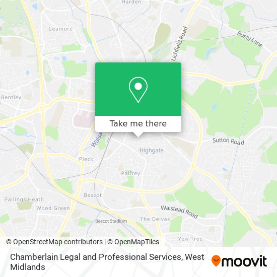 Chamberlain Legal and Professional Services map