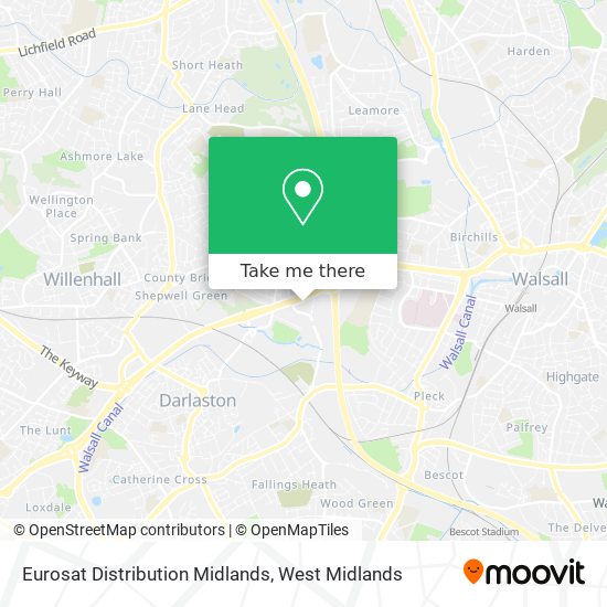 Eurosat Distribution Midlands map