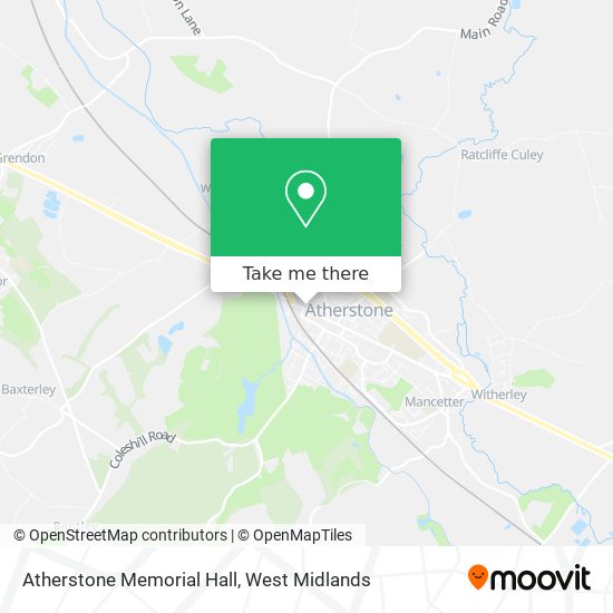 Atherstone Memorial Hall map