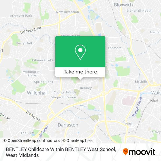 BENTLEY Childcare Within BENTLEY West School map