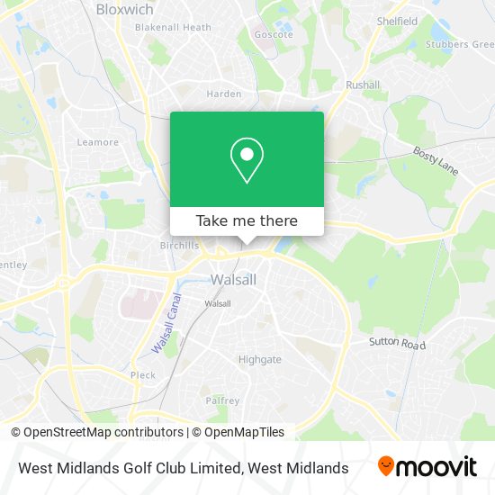 West Midlands Golf Club Limited map