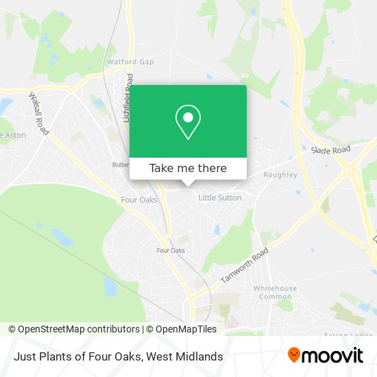 Just Plants of Four Oaks map