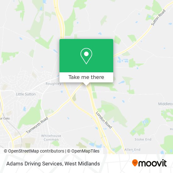 Adams Driving Services map