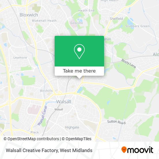 Walsall Creative Factory map