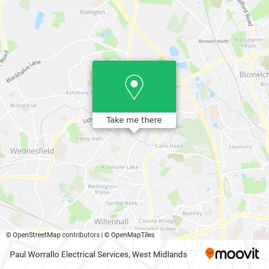 Paul Worrallo Electrical Services map