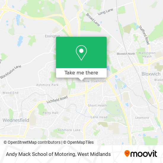 Andy Mack School of Motoring map