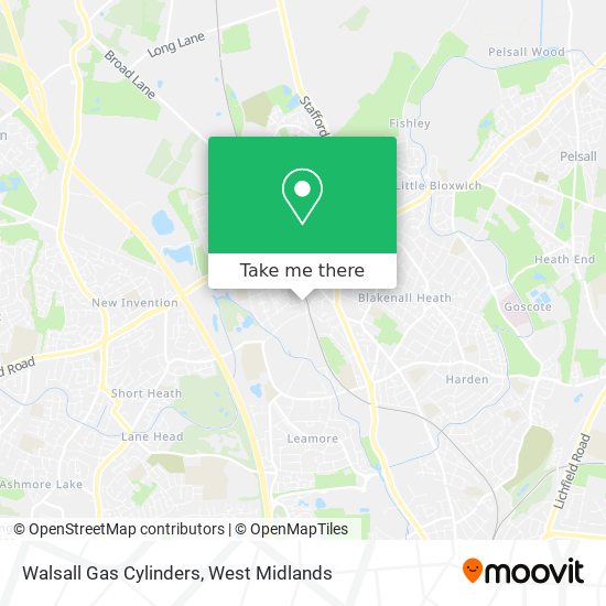 Walsall Gas Cylinders map