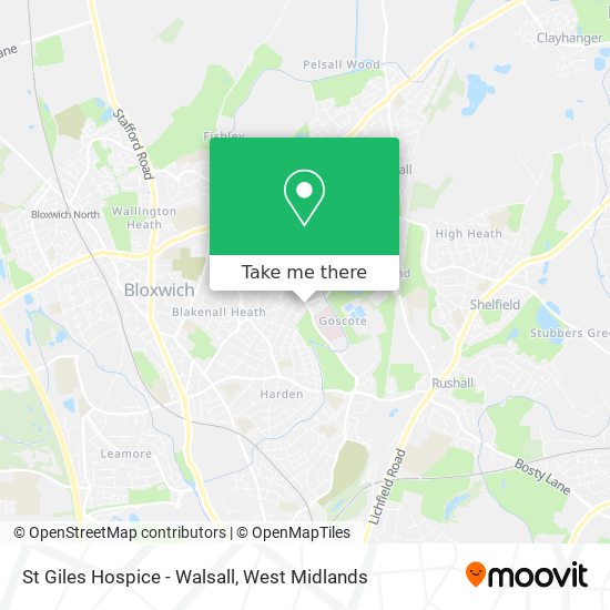 St Giles Hospice - Walsall map