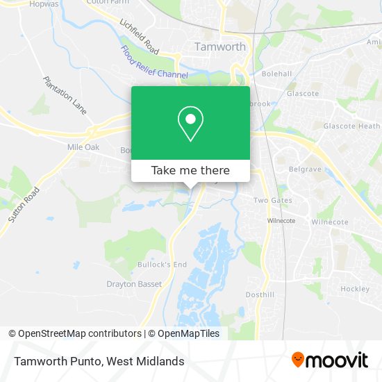 Tamworth Punto map