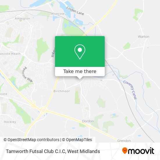 Tamworth Futsal Club C.I.C map