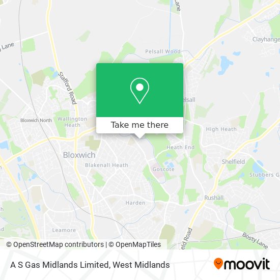 A S Gas Midlands Limited map