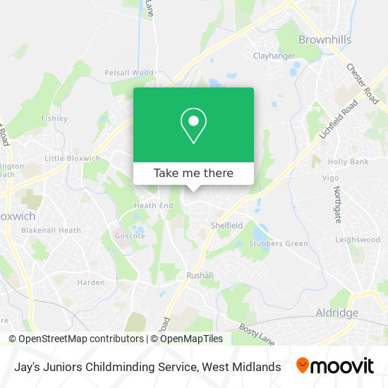 Jay's Juniors Childminding Service map