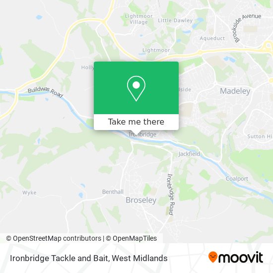 Ironbridge Tackle and Bait map