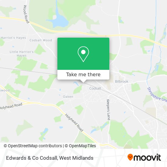 Edwards & Co Codsall map
