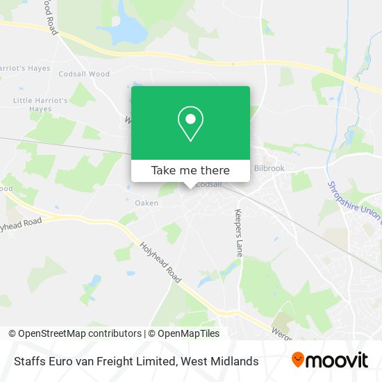 Staffs Euro van Freight Limited map