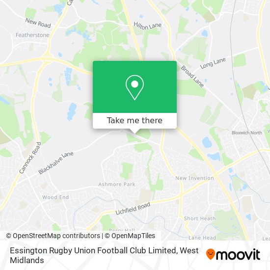 Essington Rugby Union Football Club Limited map