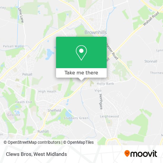 Clews Bros map
