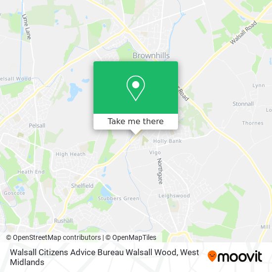 Walsall Citizens Advice Bureau Walsall Wood map