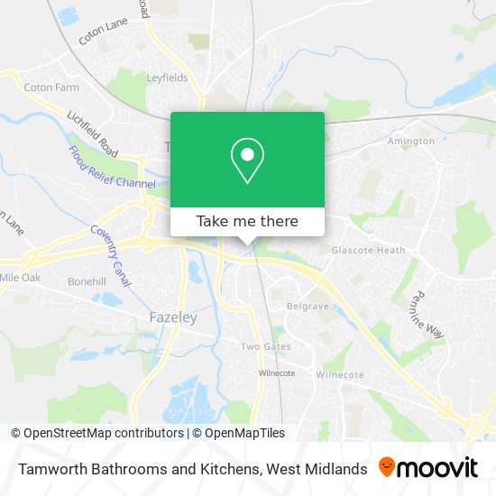 Tamworth Bathrooms and Kitchens map