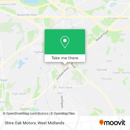 Shire Oak Motors map