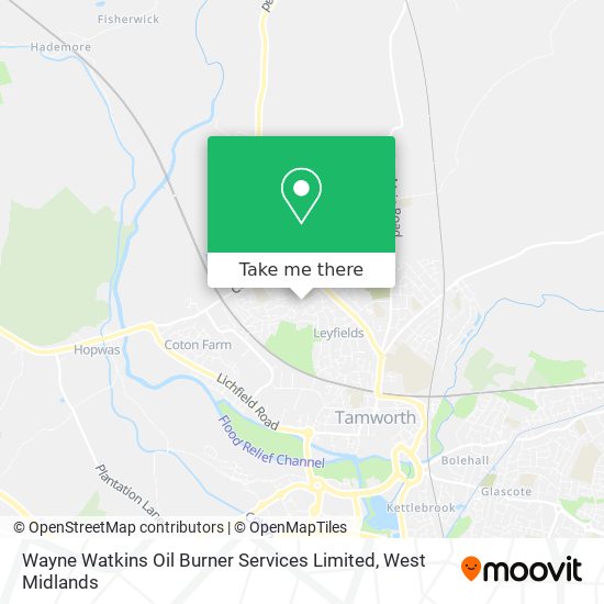 Wayne Watkins Oil Burner Services Limited map