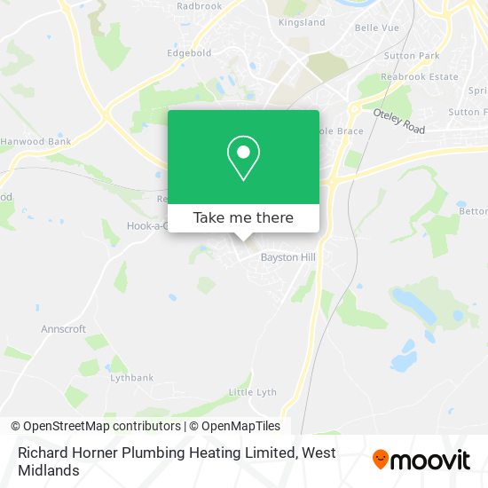 Richard Horner Plumbing Heating Limited map