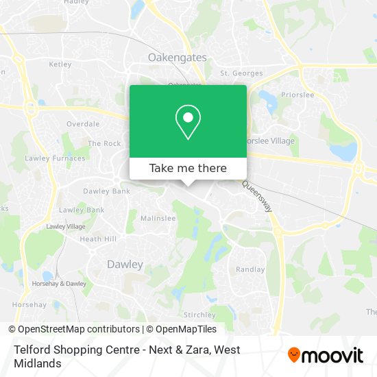 Telford Shopping Centre - Next & Zara map