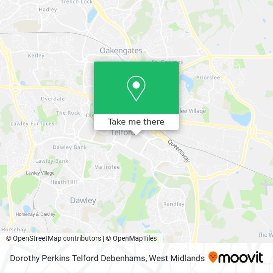 Dorothy Perkins Telford Debenhams map