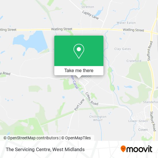 The Servicing Centre map