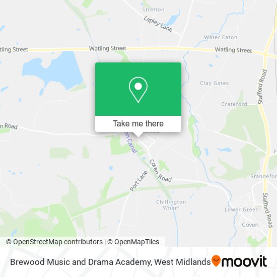 Brewood Music and Drama Academy map
