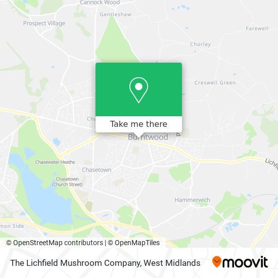 The Lichfield Mushroom Company map