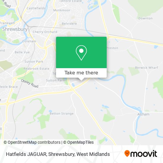 Hatfields JAGUAR, Shrewsbury map