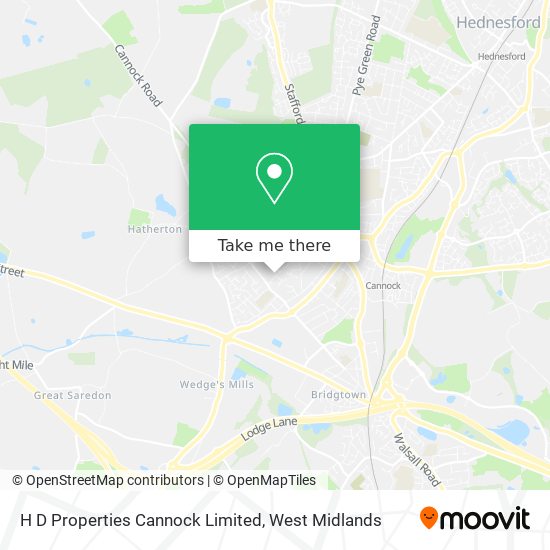 H D Properties Cannock Limited map