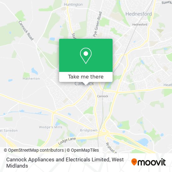 Cannock Appliances and Electricals Limited map