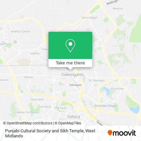 Punjabi Cultural Society and Sikh Temple map