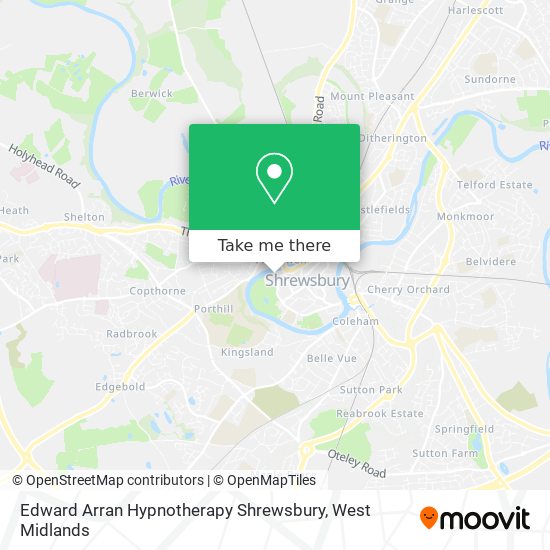 Edward Arran Hypnotherapy Shrewsbury map